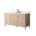 Vanity Art 60" Single Sink Freestanding Bathroom Vanity with Engineered Stone Top - HomeBeyond