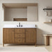 Vanity Art 60" Single Sink Freestanding Bathroom Vanity with Engineered Stone Top - HomeBeyond