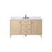 Vanity Art 60" Single Sink Freestanding Bathroom Vanity with Engineered Stone Top - HomeBeyond