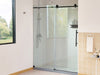 Vanity Art 60 x 76 Inches Frameless Single Sliding Glass Barn Shower Door Chrome - VASSD6076CH - HomeBeyond