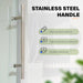 Vanity Art 60 x 76 Inches Frameless Single Sliding Glass Barn Shower Door Chrome - VASSD6076CH - HomeBeyond