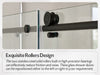 Vanity Art 60 x 76 Inches Frameless Single Sliding Glass Barn Shower Door Chrome - VASSD6076CH - HomeBeyond