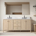 Vanity Art 72" Double Sink Freestanding Bathroom Vanity with Engineered Stone Top - HomeBeyond