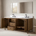 Vanity Art 72" Double Sink Freestanding Bathroom Vanity with Engineered Stone Top - HomeBeyond