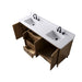 Vanity Art 72" Double Sink Freestanding Bathroom Vanity with Engineered Stone Top - HomeBeyond