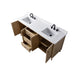 Vanity Art 72" Double Sink Freestanding Bathroom Vanity with Engineered Stone Top - HomeBeyond