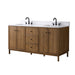 Vanity Art 72" Double Sink Freestanding Bathroom Vanity with Engineered Stone Top - HomeBeyond