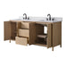 Vanity Art 72" Freestanding Bathroom Vanity with Integrated Finger Pull Doors and Engineered Stone Top - HomeBeyond