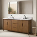 Vanity Art 72" Freestanding Bathroom Vanity with Integrated Finger Pull Doors and Engineered Stone Top - HomeBeyond