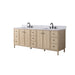 Vanity Art 84" Double Sink Freestanding Bathroom Vanity with Engineered Stone Top - HomeBeyond