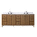 Vanity Art 84" Double Sink Freestanding Bathroom Vanity with Engineered Stone Top - HomeBeyond