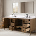 Vanity Art 84" Double Sink Freestanding Bathroom Vanity with Engineered Stone Top - HomeBeyond