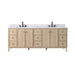 Vanity Art 84" Double Sink Freestanding Bathroom Vanity with Engineered Stone Top - HomeBeyond