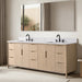 Vanity Art 84" Freestanding Bathroom Vanity with Integrated Finger Pull Doors and Engineered Stone Top - HomeBeyond