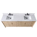 Vanity Art 84" Freestanding Bathroom Vanity with Integrated Finger Pull Doors and Engineered Stone Top - HomeBeyond
