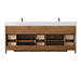 Vanity Art 84" Freestanding Bathroom Vanity with Integrated Finger Pull Doors and Engineered Stone Top - HomeBeyond