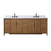 Vanity Art 84" Freestanding Bathroom Vanity with Integrated Finger Pull Doors and Engineered Stone Top - HomeBeyond