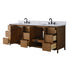 Vanity Art 84" Freestanding Bathroom Vanity with Integrated Finger Pull Doors and Engineered Stone Top - HomeBeyond