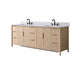 Vanity Art 84" Freestanding Bathroom Vanity with Integrated Finger Pull Doors and Engineered Stone Top - HomeBeyond