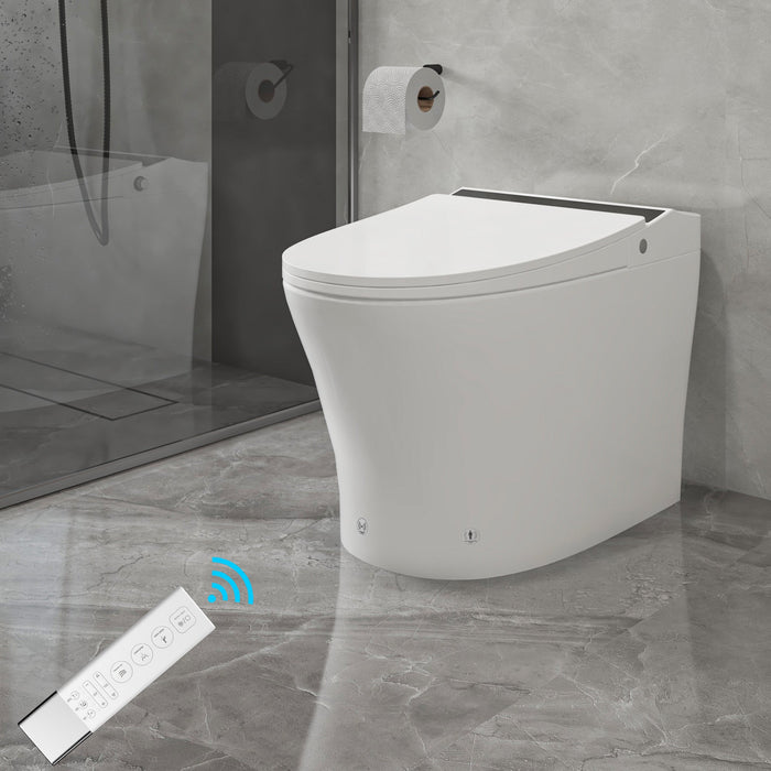 Vanity Art Smart Toilet with Auto Lid Open and Close, Elongated Heat Seat, Warm Water, Air Dry - HomeBeyond