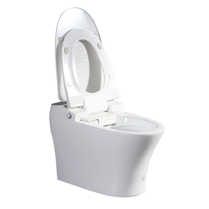 Vanity Art Smart Toilet with Auto Lid Open and Close, Elongated Heat Seat, Warm Water, Air Dry - HomeBeyond