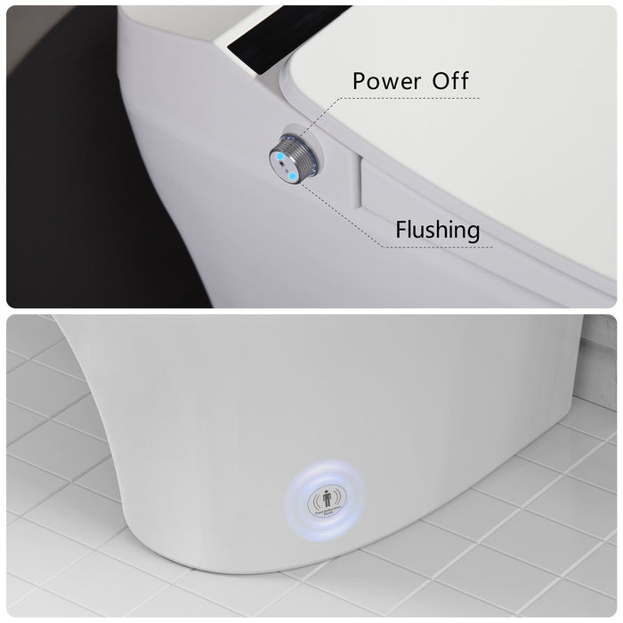 Vanity Art Smart Toilet with Elongated Slow Down Heated Seat - HomeBeyond