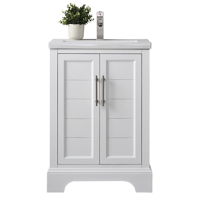 Vannes 24" Single Sink Bathroom Vanity in Silver Grey / White / Vintage Green / Vintage Spruce Blue - HomeBeyond