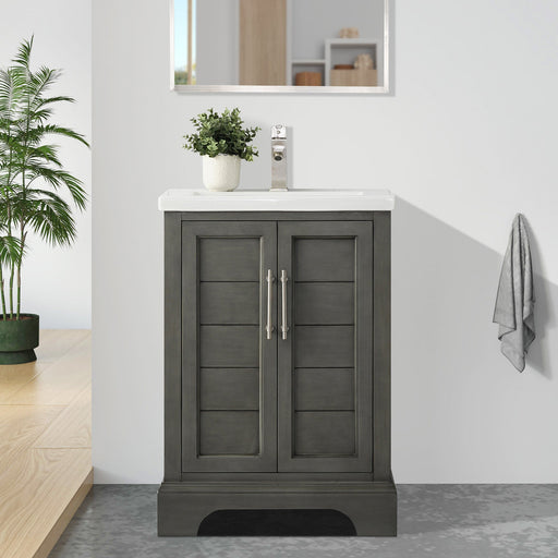 Vannes 24" Single Sink Bathroom Vanity in Silver Grey / White / Vintage Green / Vintage Spruce Blue - HomeBeyond