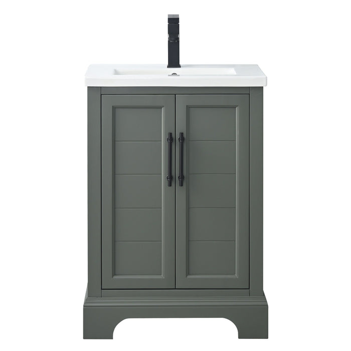 Vannes 24" Single Sink Bathroom Vanity in Silver Grey / White / Vintage Green / Vintage Spruce Blue - HomeBeyond