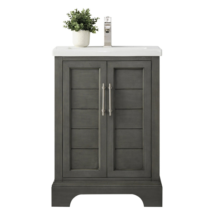 Vannes 24" Single Sink Bathroom Vanity in Silver Grey / White / Vintage Green / Vintage Spruce Blue - HomeBeyond