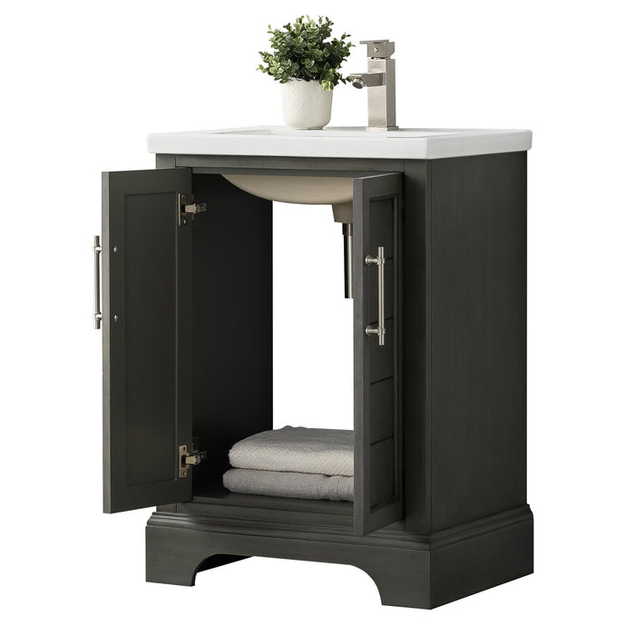 Vannes 24" Single Sink Bathroom Vanity in Silver Grey / White / Vintage Green / Vintage Spruce Blue - HomeBeyond