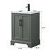 Vannes 24" Single Sink Bathroom Vanity in Silver Grey / White / Vintage Green / Vintage Spruce Blue - HomeBeyond