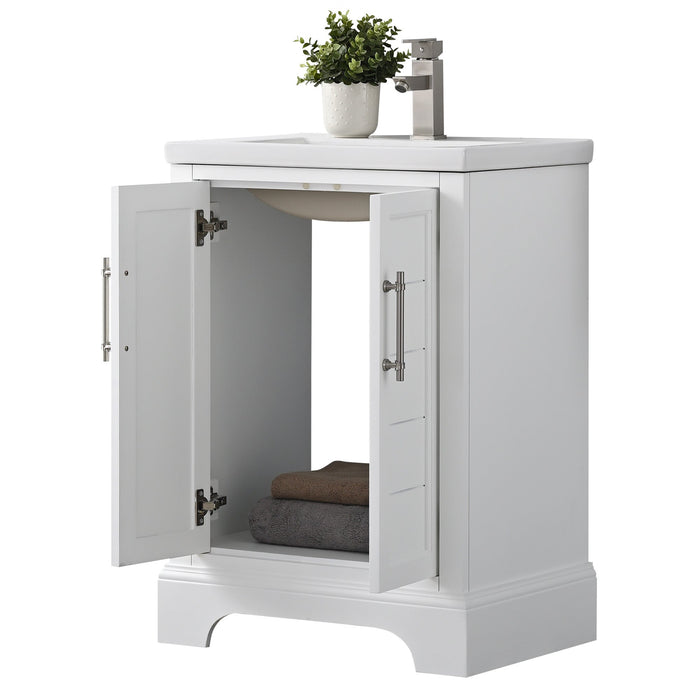 Vannes 24" Single Sink Bathroom Vanity in Silver Grey / White / Vintage Green / Vintage Spruce Blue - HomeBeyond
