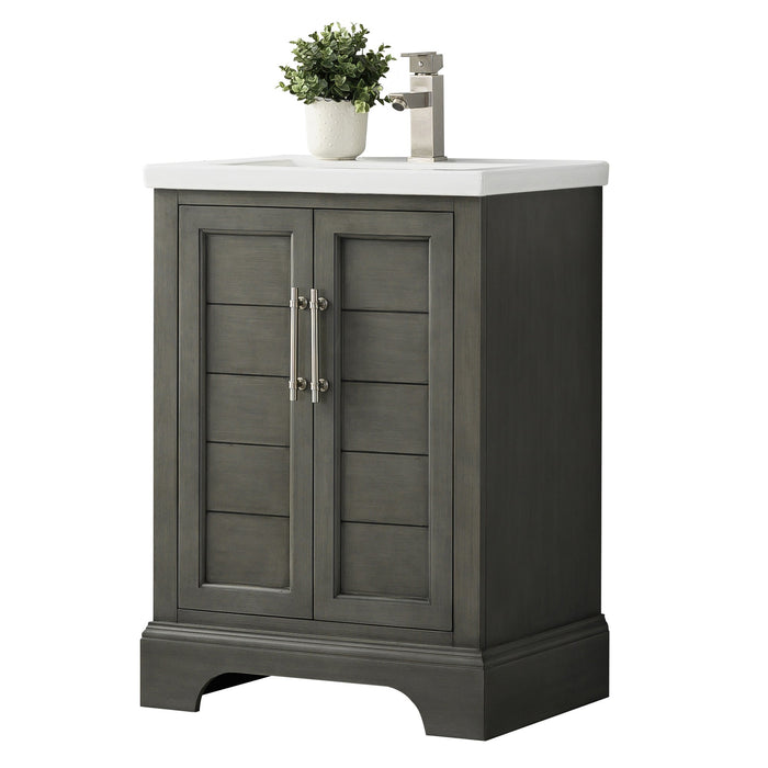 Vannes 24" Single Sink Bathroom Vanity in Silver Grey / White / Vintage Green / Vintage Spruce Blue - HomeBeyond