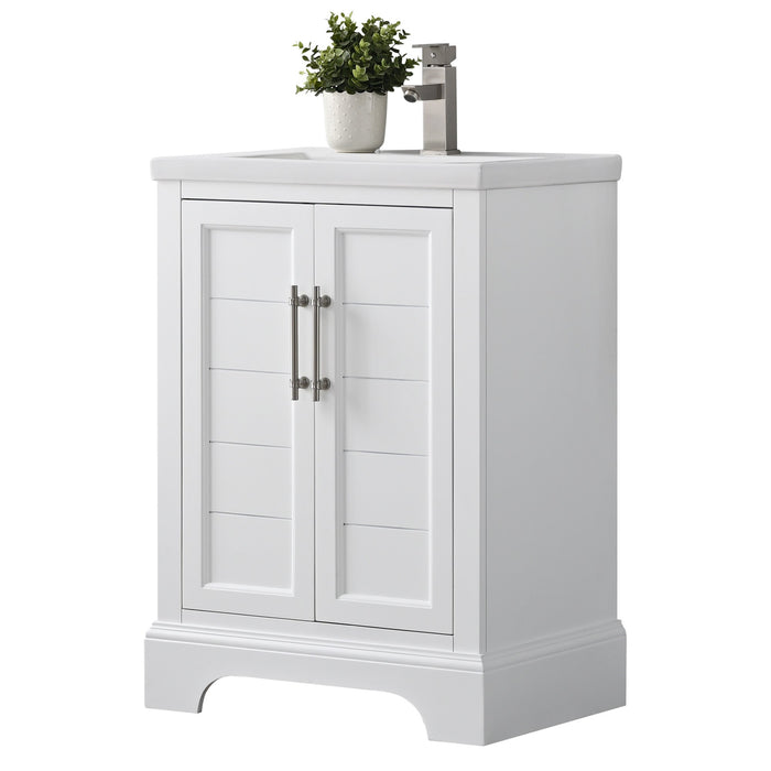 Vannes 24" Single Sink Bathroom Vanity in Silver Grey / White / Vintage Green / Vintage Spruce Blue - HomeBeyond