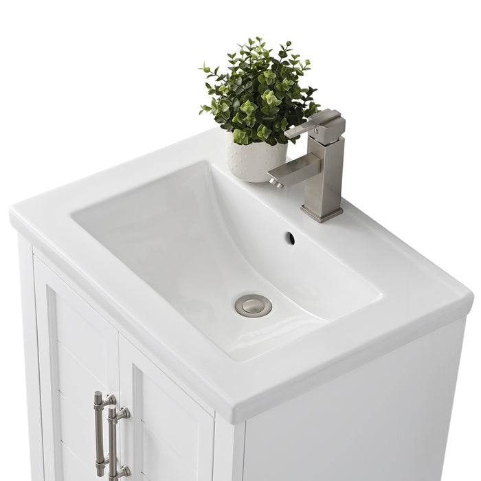 Vannes 24" Single Sink Bathroom Vanity in Silver Grey / White / Vintage Green / Vintage Spruce Blue - HomeBeyond