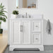 Vannes 36" Single Sink Bathroom Vanity in Silver Grey / White / Vintage Green / Vintage Spruce Blue - HomeBeyond