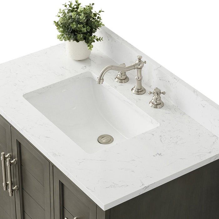 Vannes 36" Single Sink Bathroom Vanity in Silver Grey / White / Vintage Green / Vintage Spruce Blue - HomeBeyond
