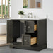 Vannes 36" Single Sink Bathroom Vanity in Silver Grey / White / Vintage Green / Vintage Spruce Blue - HomeBeyond