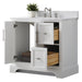 Vannes 36" Single Sink Bathroom Vanity in Silver Grey / White / Vintage Green / Vintage Spruce Blue - HomeBeyond