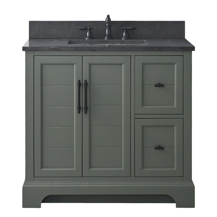 Vannes 36" Single Sink Bathroom Vanity in Silver Grey / White / Vintage Green / Vintage Spruce Blue - HomeBeyond
