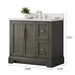 Vannes 36" Single Sink Bathroom Vanity in Silver Grey / White / Vintage Green / Vintage Spruce Blue - HomeBeyond