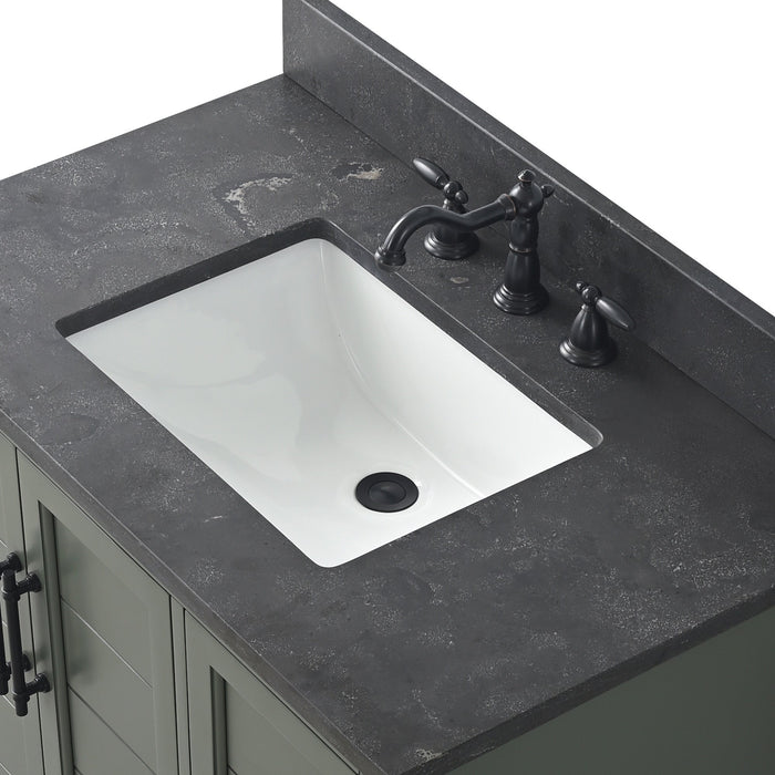 Vannes 36" Single Sink Bathroom Vanity in Silver Grey / White / Vintage Green / Vintage Spruce Blue - HomeBeyond