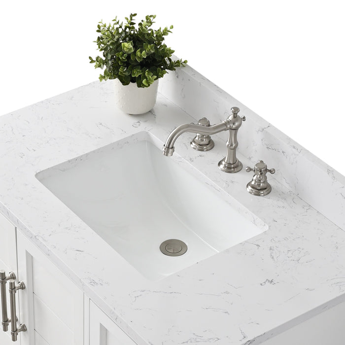 Vannes 36" Single Sink Bathroom Vanity in Silver Grey / White / Vintage Green / Vintage Spruce Blue - HomeBeyond