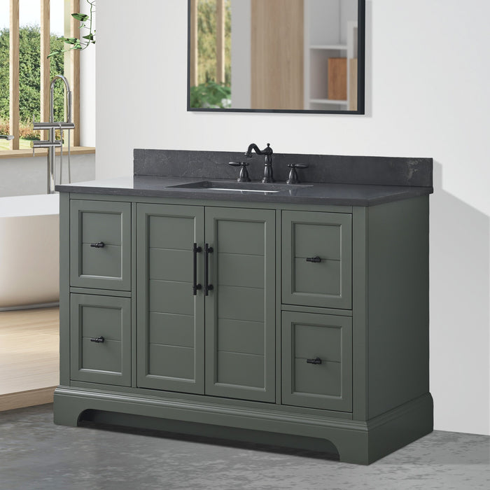 Vannes 48" Single Sink Bathroom Vanity in Silver Grey / White / Vintage Green / Vintage Spruce Blue - HomeBeyond