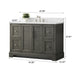 Vannes 48" Single Sink Bathroom Vanity in Silver Grey / White / Vintage Green / Vintage Spruce Blue - HomeBeyond