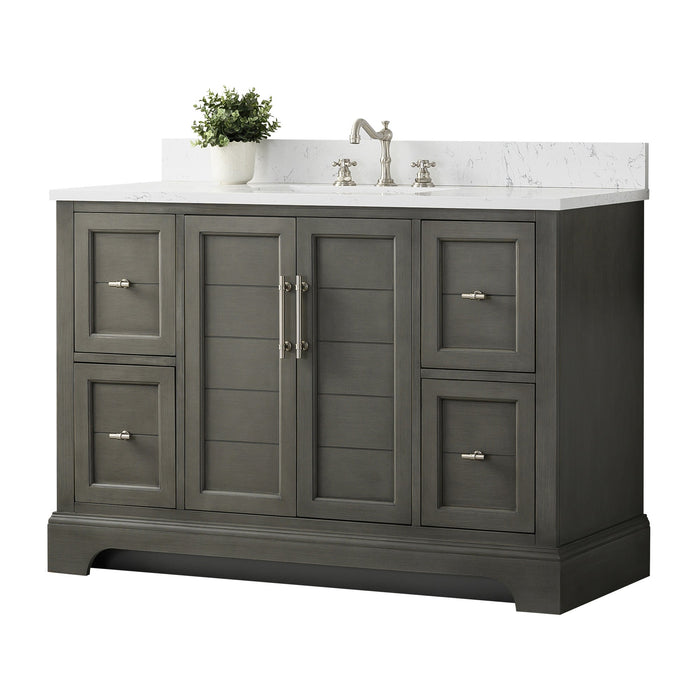 Vannes 48" Single Sink Bathroom Vanity in Silver Grey / White / Vintage Green / Vintage Spruce Blue - HomeBeyond