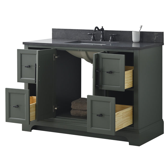 Vannes 48" Single Sink Bathroom Vanity in Silver Grey / White / Vintage Green / Vintage Spruce Blue - HomeBeyond
