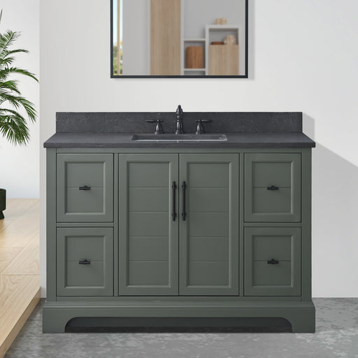 Vannes 48" Single Sink Bathroom Vanity in Silver Grey / White / Vintage Green / Vintage Spruce Blue - HomeBeyond