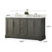 Vannes 60" Double Sink Bathroom Vanity in Silver Grey / White / Vintage Green / Vintage Spruce Blue - HomeBeyond